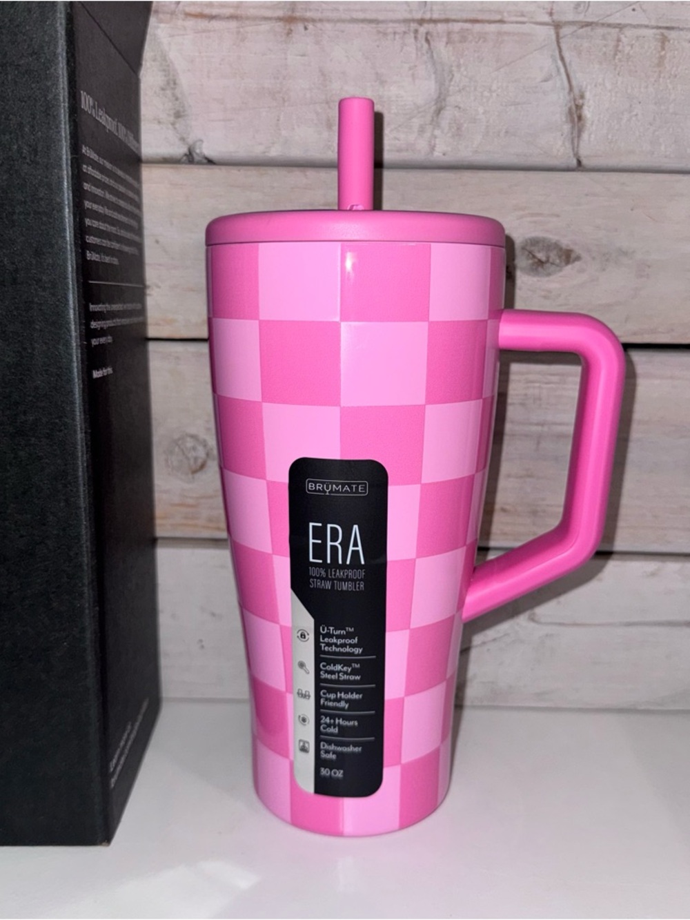 Brumate Era 30 oz Leak Proof Tumbler - Pink Checker - HTF Limited Release!